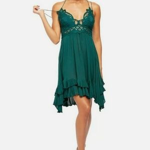 *SOLD* Free People Adella Green Lace Mini Dress